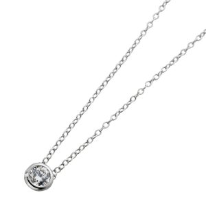 Ankerkette Anhänger Silber 925 weißer Solitär Zirkonia 45