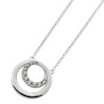 Halskette Anhänger Sterling Silber 925 weiße Zirkonia Steine