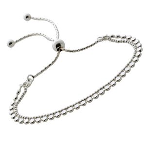 Bolo Armband Sterling Silber 925 Kugeldesign doppelreihig