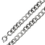 Panzerarmband 11mm Cuban Silber 925 weiße Zirkonia