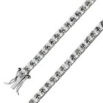 Topas Tennisarmband Silber 925 weiße Edelsteine
