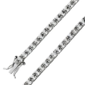 Topas Tennisarmband Silber 925 weiße Edelsteine