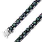 Topas Tennisarmband Silber 925 grün lila Mystic Topas Edelsteine