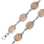 Rosenquarz Armband Silber 925 rosa Edelsteine 27.5ct