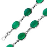 Aventurin Armband Silber 925 grüne Edelsteine 25ct