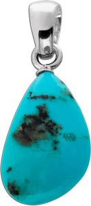 Türkis Anhänger Silber 925 blauer Türkis Trommelstein 13-19ct.