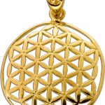 Blume des Lebens Designer Anhänger Silber 925 vergoldet FLOWER OF LIFE