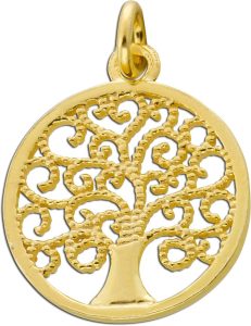 Lebensbaum Designer Anhänger Silber 925 vergoldet