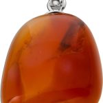 Carneol Anhänger Sterling Silber 925 roter Carneol Edelstein