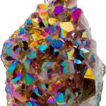 Titanquarz Edelstein Anhänger Silber 925 blau goldene Druse