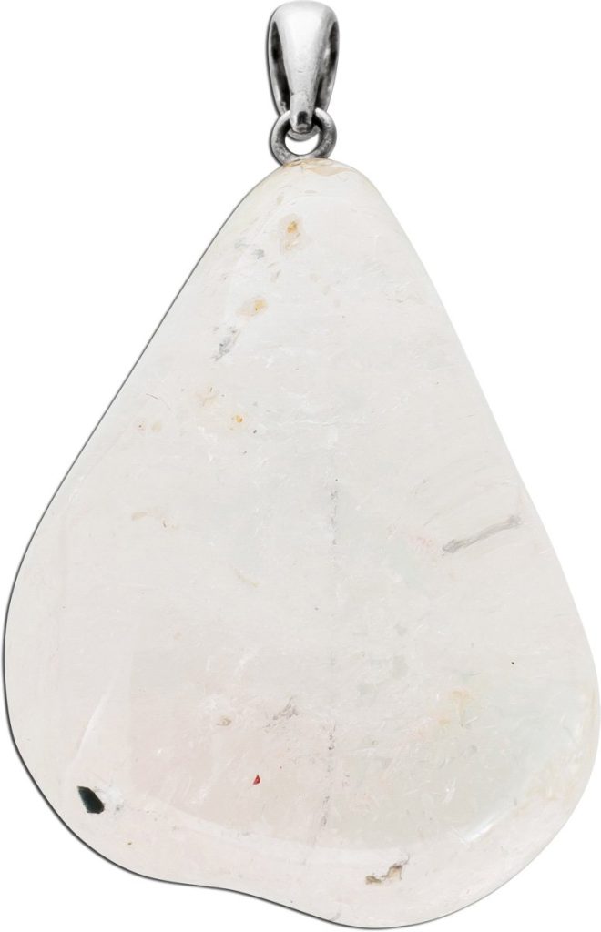 Morganit Anhänger Sterlingsilber 925 rosa Edelstein getrommelt