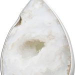 Achat Anhänger Silber 925 schneeweiße Edelstein Druse 38.0ct.