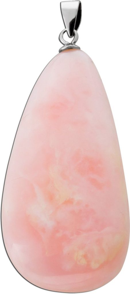 Opal Anhänger Sterlingsilber 925 rosa weißer Andenopal 38.4ct.