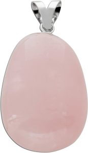 Rosenquarz Anhänger Silber 925 rosa Edelstein 66.7ct.