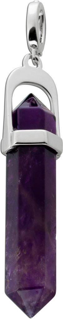 Amethyst Anhänger Silber 925 lila Edelstein Spitze
