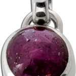 Rubin Anhänger Silber 925 roter Stern Rubin Edelstein 4.0ct.