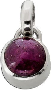 Rubin Anhänger Silber 925 roter Stern Rubin Edelstein 4.0ct.