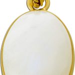 Labradorit Anhänger Silber 925 vergoldet weißer Edelstein 30.9ct