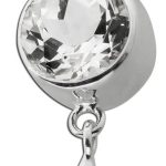 Kreuz Anhänger Silber 925 weißer Topas Edelstein 6.25ct