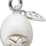 Perl Anhänger Silber 925 Mabe Perle 15x12mm Blattanhänger