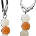 Mondstein Ohrhänger Silber 925 grau weiss Natur Edelsteine