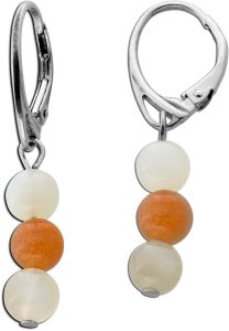 Mondstein Ohrhänger Silber 925 grau weiss Natur Edelsteine