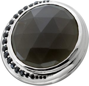 Mondstein Anhänger Silber schwarze Spinell Edelsteine