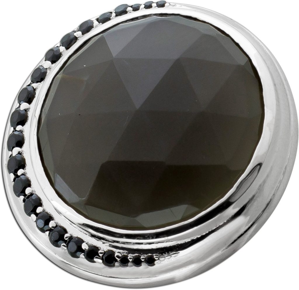 Mondstein Anhänger Silber schwarze Spinell Edelsteine