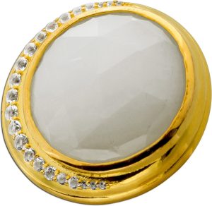 Mondstein Anhängert Mondstein 15ct Topase 0.52ct Gelbgold vergoldet