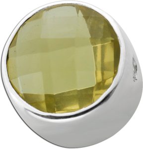 Limonenquarz Anhänger Silber 925 zitronen gelber Quarz 14.54ct.