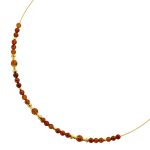 Granat Halsreif Gelbgold vergoldet orange-cognac Natur Edelsteine