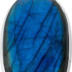 Labradorit Anhänger Silber 925 blauer Edelstein 100ct