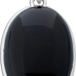 Onyx Anhänger Silber 925 schwarzer Edelstein 25ct