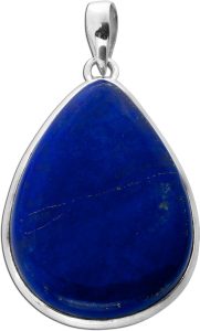 Lapislazuli Anhänger Silber 925 dunkelblauer Edelstein 40ct