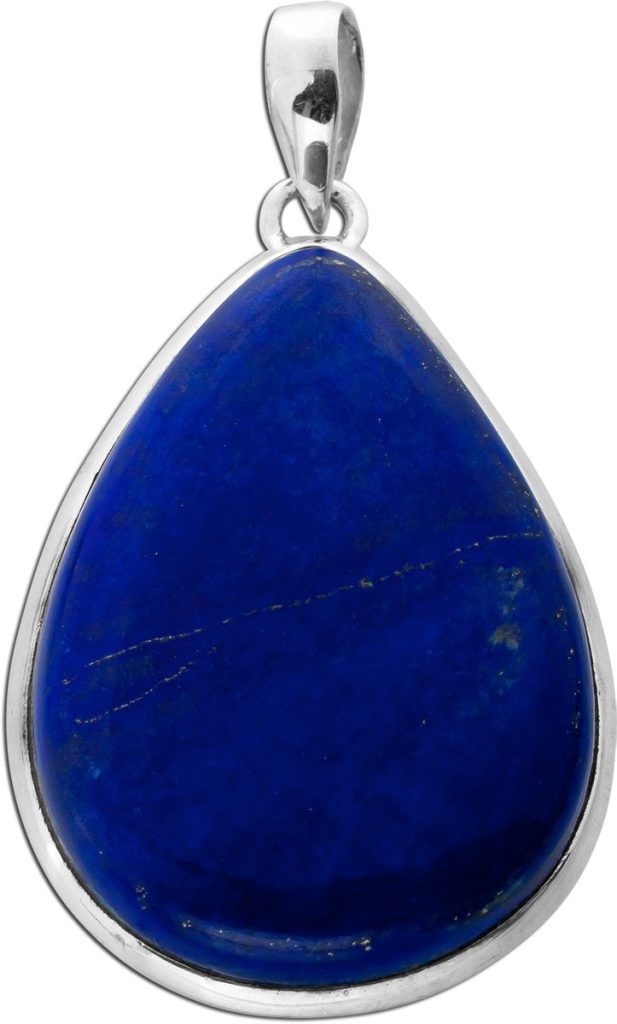 Lapislazuli Anhänger Silber 925 dunkelblauer Edelstein 40ct