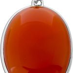 Karneol Anhänger Silber 925 orange roter Edelstein 45ct