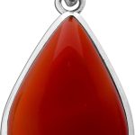 Carneol Anhänger Silber 925 orange roter Edelstein 25ct