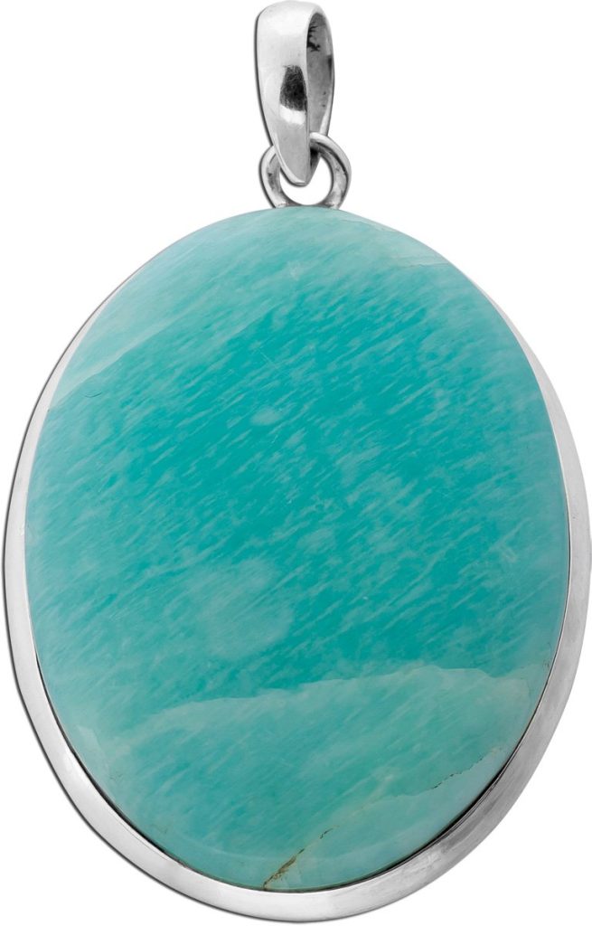 Amazonit Anhänger Silber hellblauer Edelstein 57.5ct
