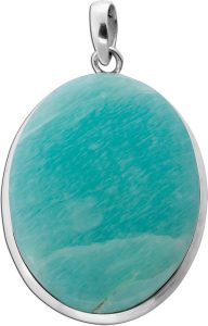 Amazonit Anhänger Silber hellblauer Edelstein 57.5ct