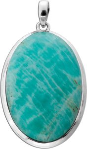 Amazonit Anhänger Silber 925 hellblauer Edelstein 75ct