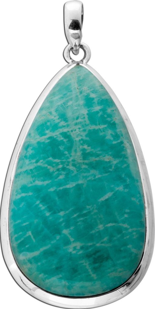 Amazonit Anhänger Silber 925 hellblauer Edelstein 75ct