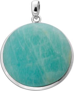 Amazonit Anhänger Silber 925 hellblauer Edelstein 45ct