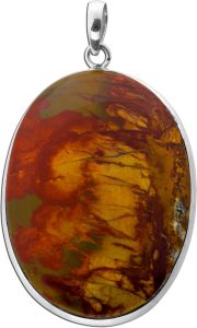 Marra Mamba Tigerauge Anhänger Silber 925 braun grüner Edelstein 55ct