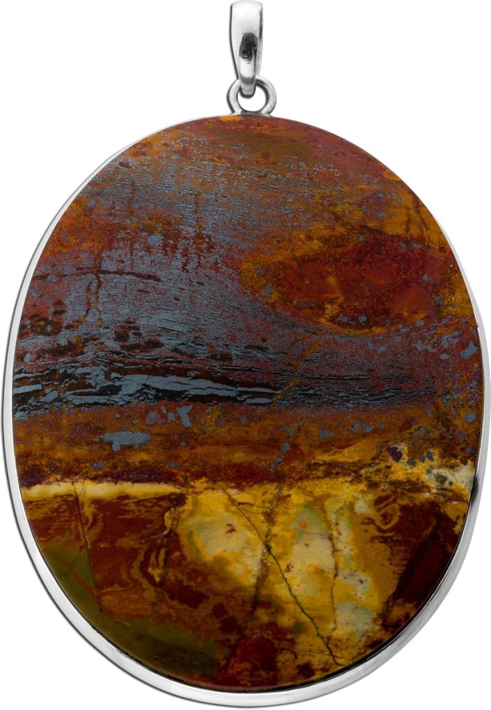 Marra Mamba Tigerauge Anhänger Silber 925 gold brauner Edelstein 125ct