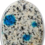 Jaspis Granat Azurit Anhänger Silber 925 weiß schwarzer Edelstein 45ct