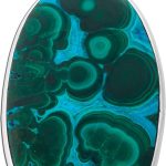 Malachit Azurit Anhänger Silber 925 grün blauer Edelstein 65ct