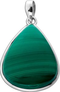 Malachit Anhänger Silber 925 grüner Edelstein 35ct