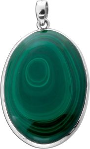 Malachit Anhänger Silber 925 grüner Edelstein 85ct