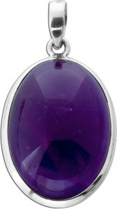 Amethyst Anhänger Silber 925 violetter Edelstein 25ct