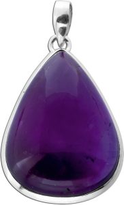 Amethyst Anhänger Silber 925 violetter Edelstein 35ct